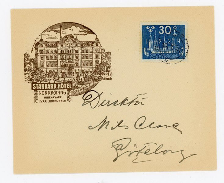 F216 Vackert Reklambrev, Norrköping 10.7.24.