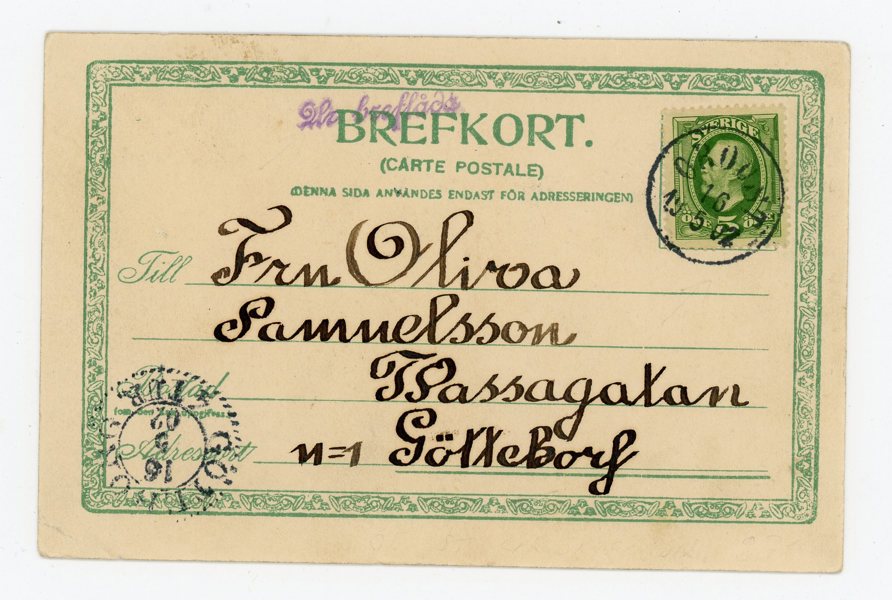 F52 på vykort, Oroust 16.5.02 + Ur Breflåda, pr-lyx objekt.