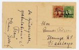 F79 och 84 på bläckmakulerat vykort "Fleninge Poststation den 5-2-1921"