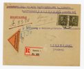 F192 (2ex) Rek+PF-brev till Italien, Uppsala 8.10.30.