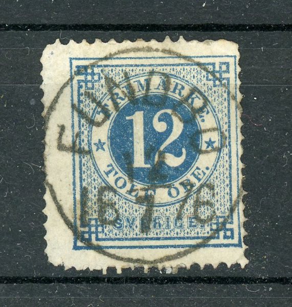 F21 Fundbo 12.7.76, lyxstämpel på defekt märke.