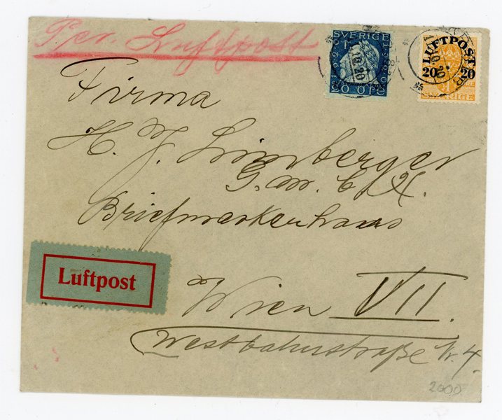 F137, 152 Luftpostbrev till Österrike, PKP 81B 11.10.20, ovanligt!