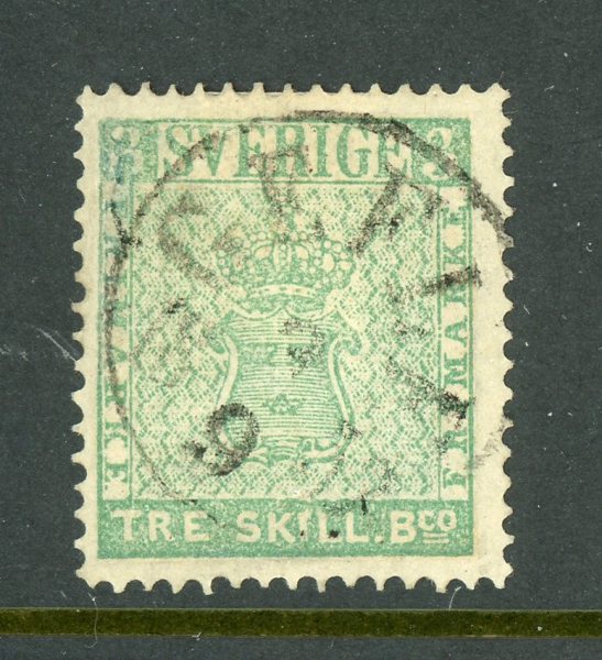 F1a Gefle 3.9.57, praktstämplad rep. 3-skilling.