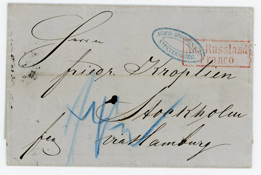 Förfil Utland; Brev från ST Petersburg till Stockholm 1864.