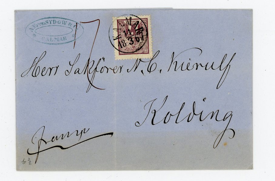 F15b2 Vackert brev till Danmark, Kalmar 14.3.67.