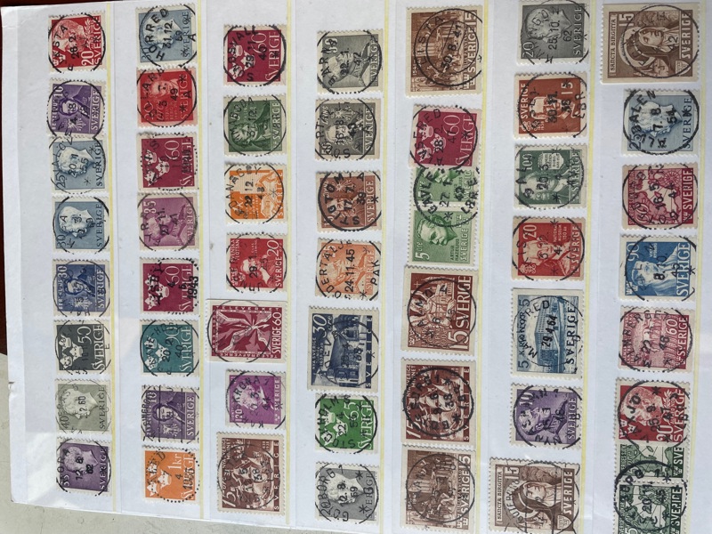 1940-50tal: vacker lot med ca 50exmed pr-lyx stämplar.