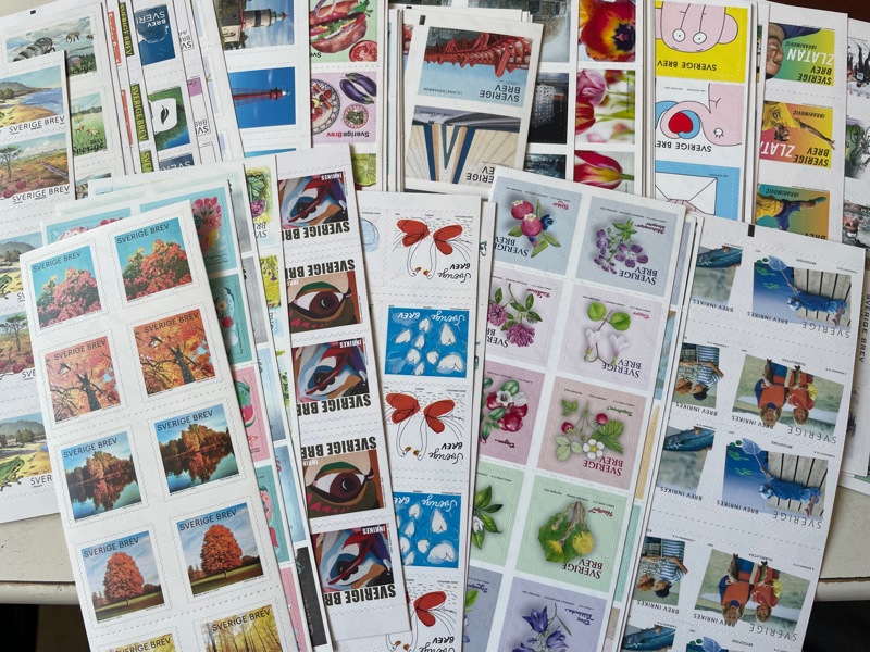 47st SH-häften med 10st BREV A-post i varje.